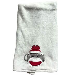 Baby Boys Baby Starters Vintage Sock Monkey Soft Fleece Baby Blanket 40 x 30